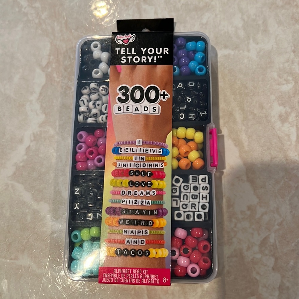 Fashion Angels Tell Your Story 3OO+ Beads Each Alphabet Bead Kit